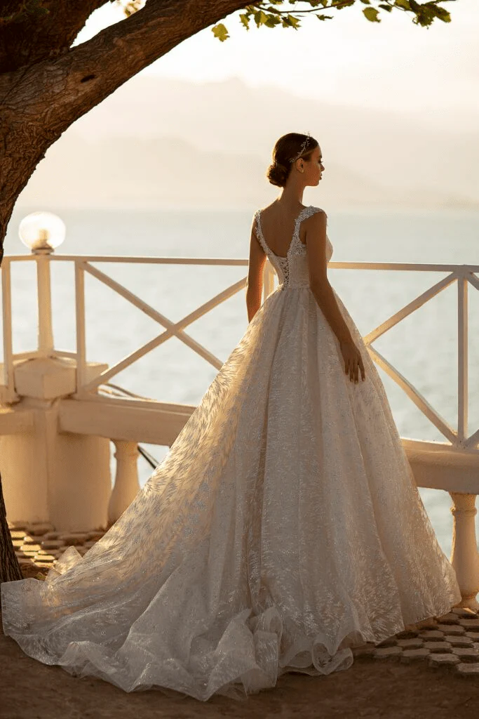 Aline Ball Gown Wedding Dress - Sequin Ball Gown Wedding Dress - Lace Corset Back Wedding Dress Plus Size - Image 2