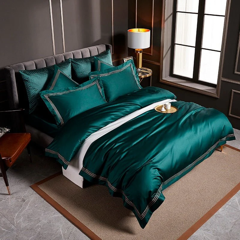 Egyptian Cotton Duvet Cover & Shams – Belvedere Luxury - Image 3