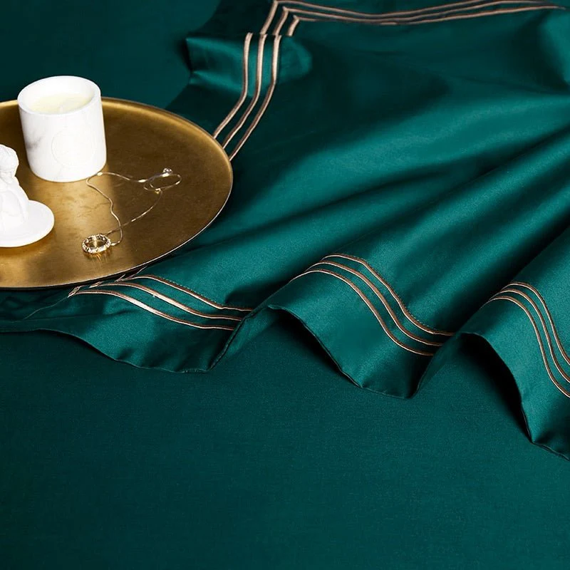 Egyptian Cotton Duvet Cover & Shams – Belvedere Luxury - Image 5