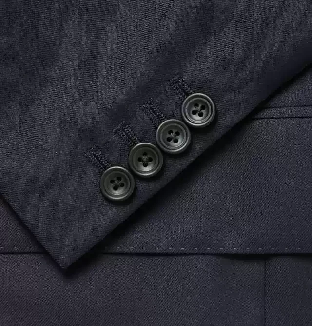 Black Double Breasted Blazer with Peak Lapel – Men's Woolen Blazer Plus Size - Image 5