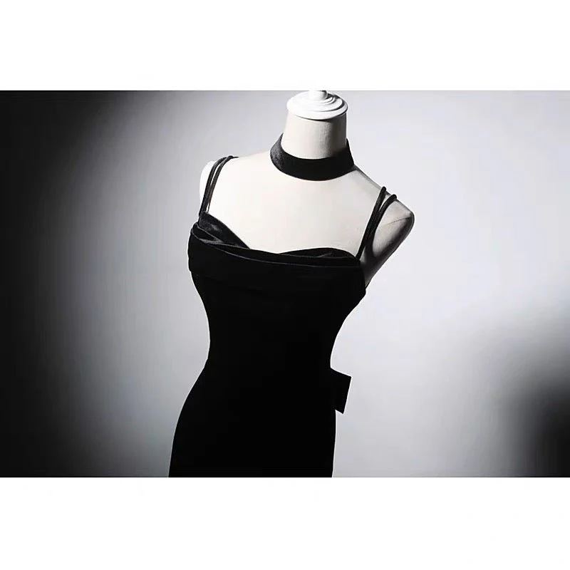 Black Velvet Mermaid Formal Dress - Plus Size - Image 3