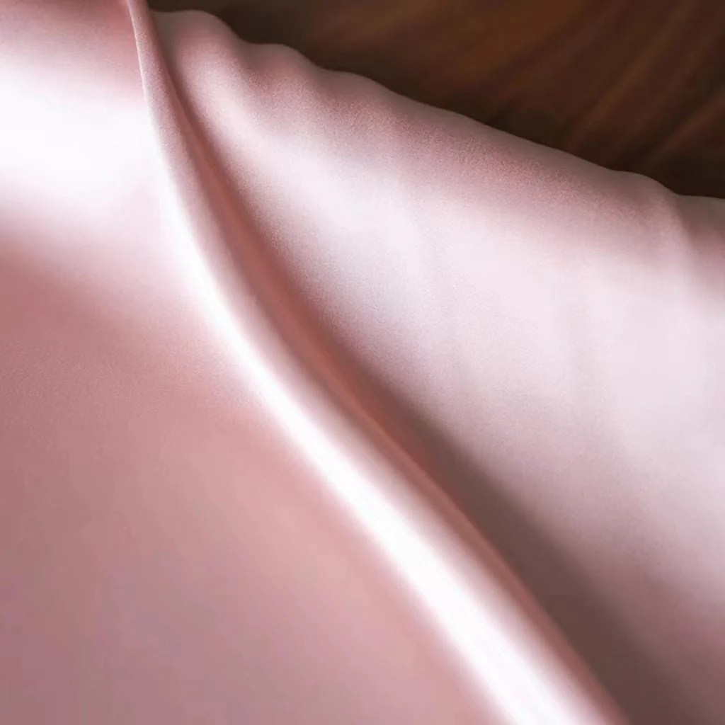 Blush Pink Silk Satin Fabric - Soft Lustrous Finish