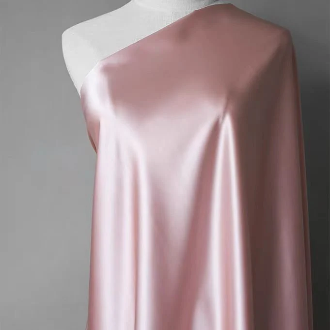 Blush Pink Silk Satin Fabric - Soft Lustrous Finish - Image 3