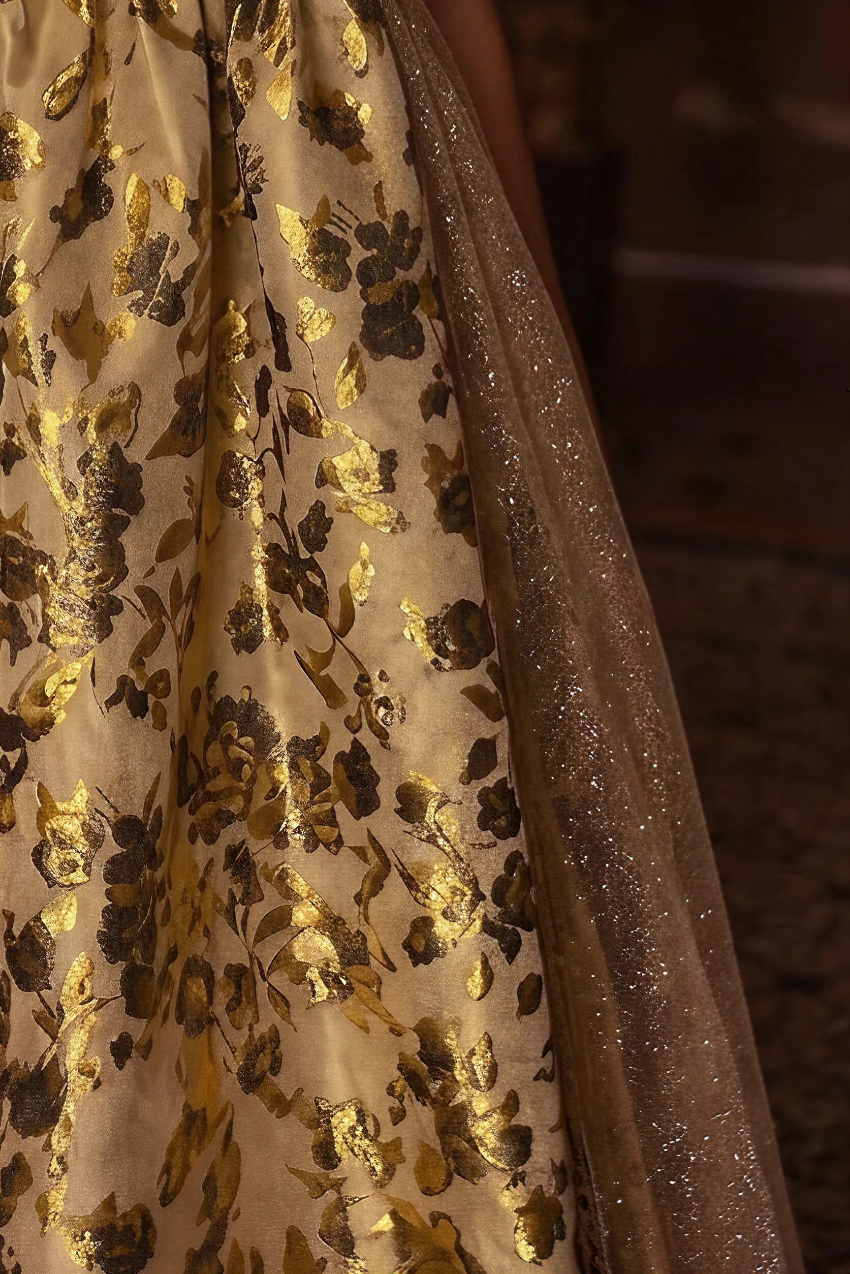 Bridgerton Inspired Gold Printed Regency Era Ball Gown -  Regency Era prom dress costume Custom Made  - plus size - Image 5