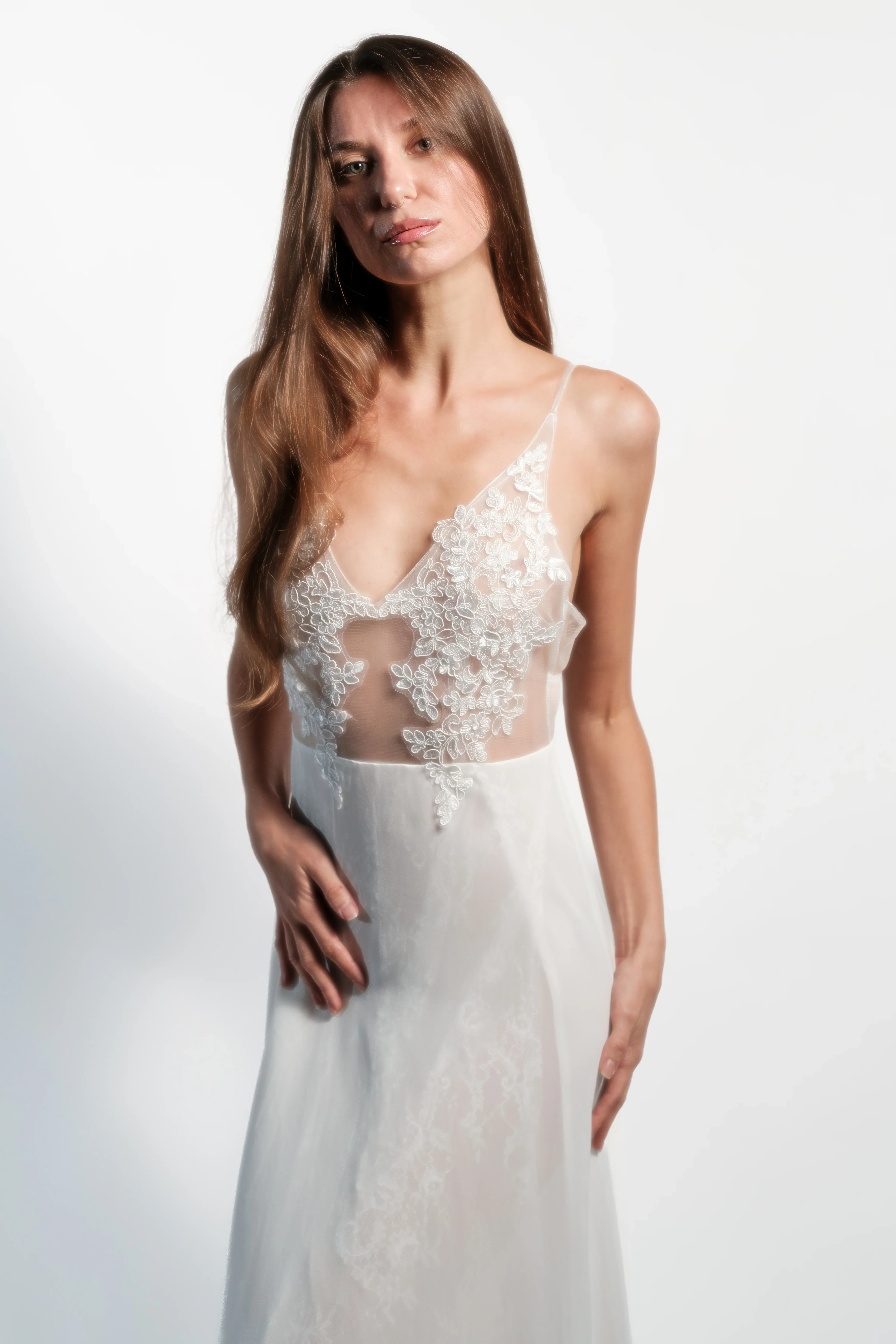 Celestial White Lace Night Gown – Dreamy Elegance for Any Night - Image 3