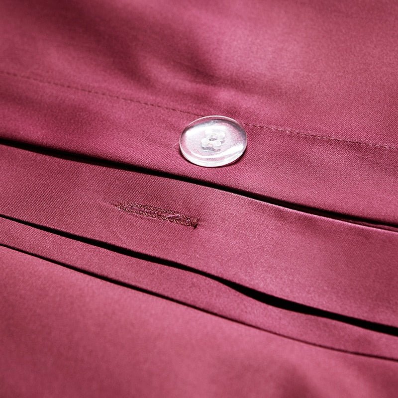 Cleopatra Puce Red Luxury Egyptian Cotton Bedding Set - Image 7