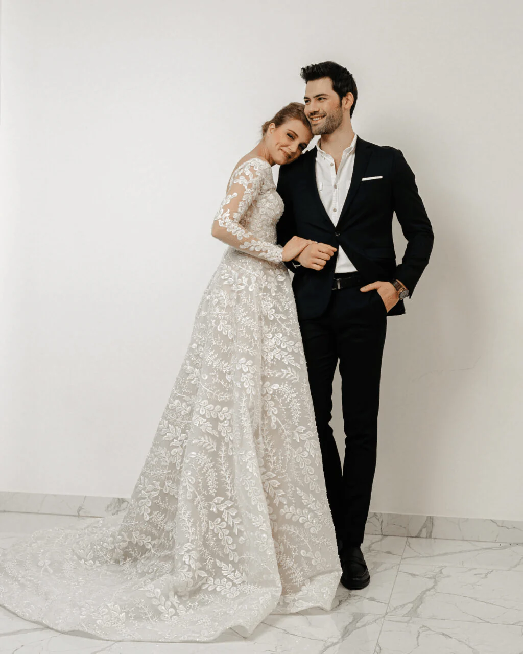 Elegant Aline Ball Gown Wedding Dress and Lace Wedding Gown Long Sleeve - Off Shoulder Wedding Dress Plus Size - FREYA - Image 5