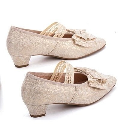 Elegant Golden Regency Heels - Lolita Shoes - Image 3