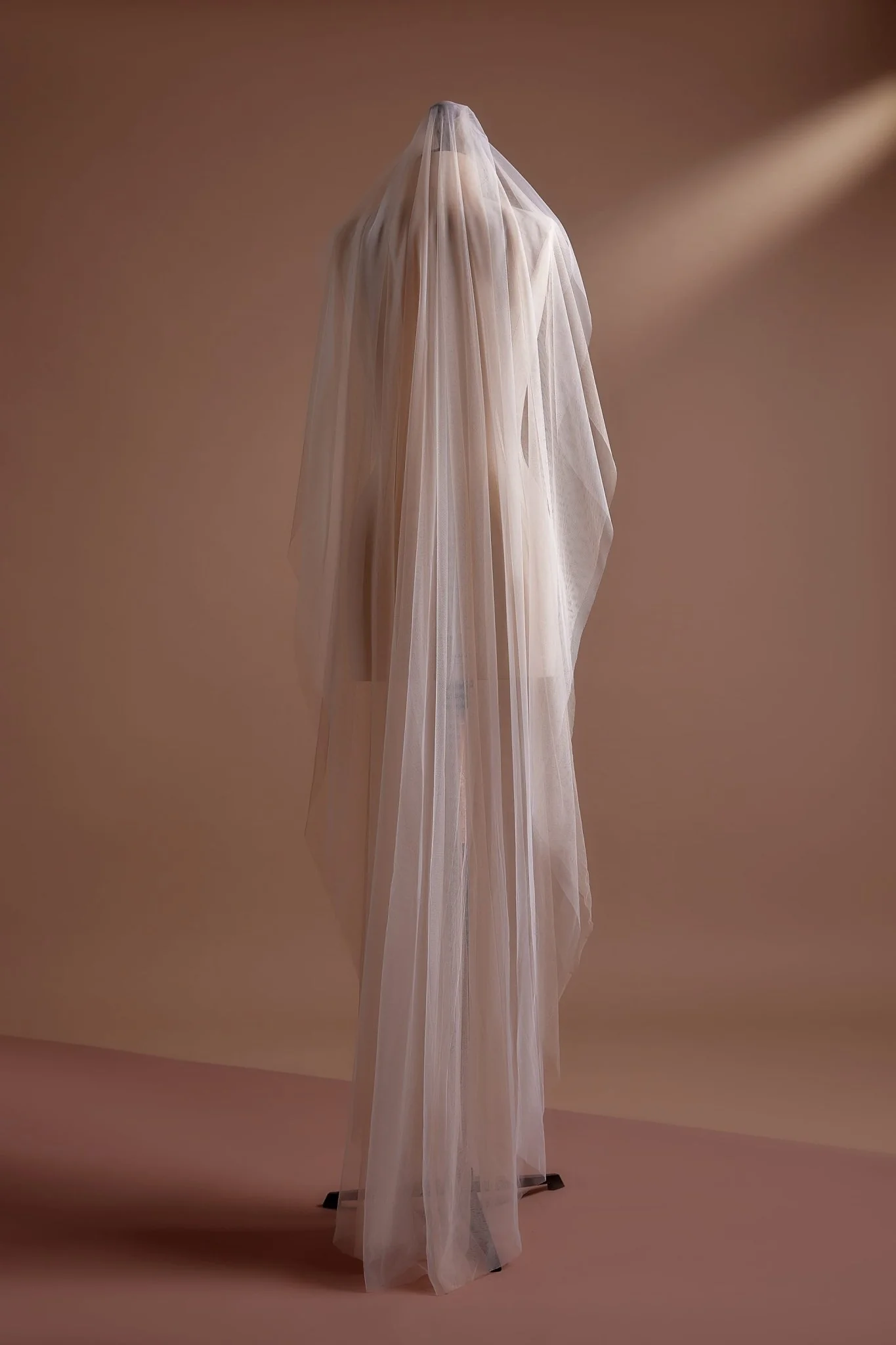 Elegant Sheer Tulle Cathedral Wedding Veil, Available with or without Comb