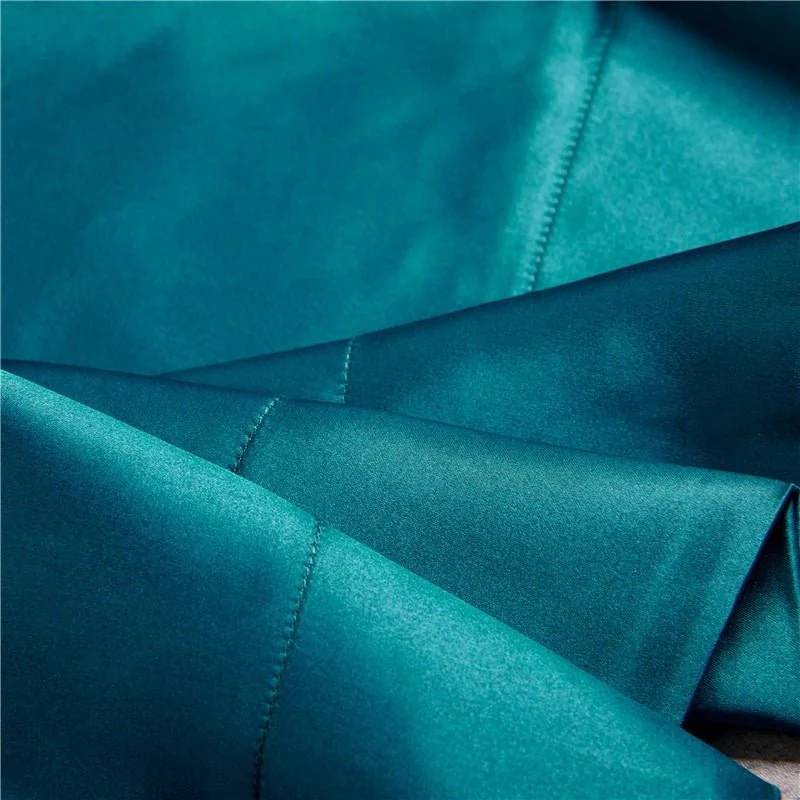 Luxury Pure Mulberry Silk Bedding Set – Eloise Aqua Marine - Image 7