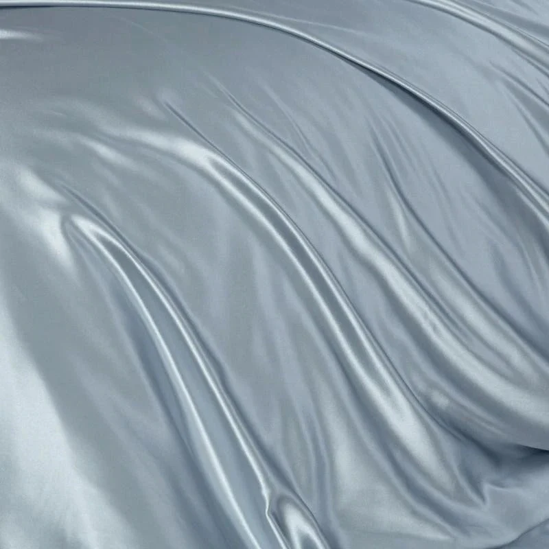 Luxury Pure Mulberry Silk Bedding Set – Eloise Bali Blue - Image 3