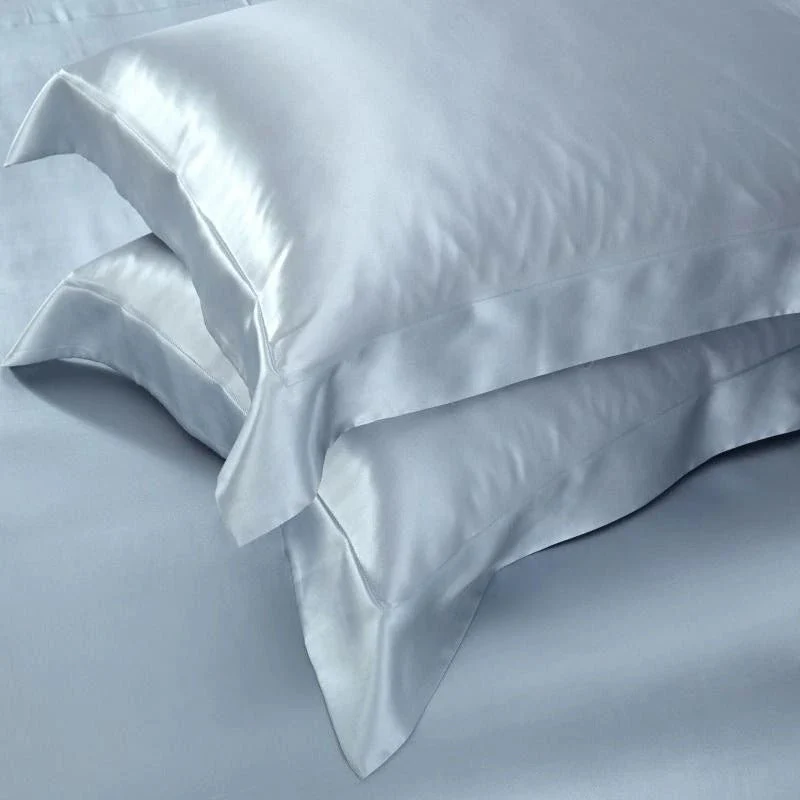 Luxury Pure Mulberry Silk Bedding Set – Eloise Bali Blue - Image 4