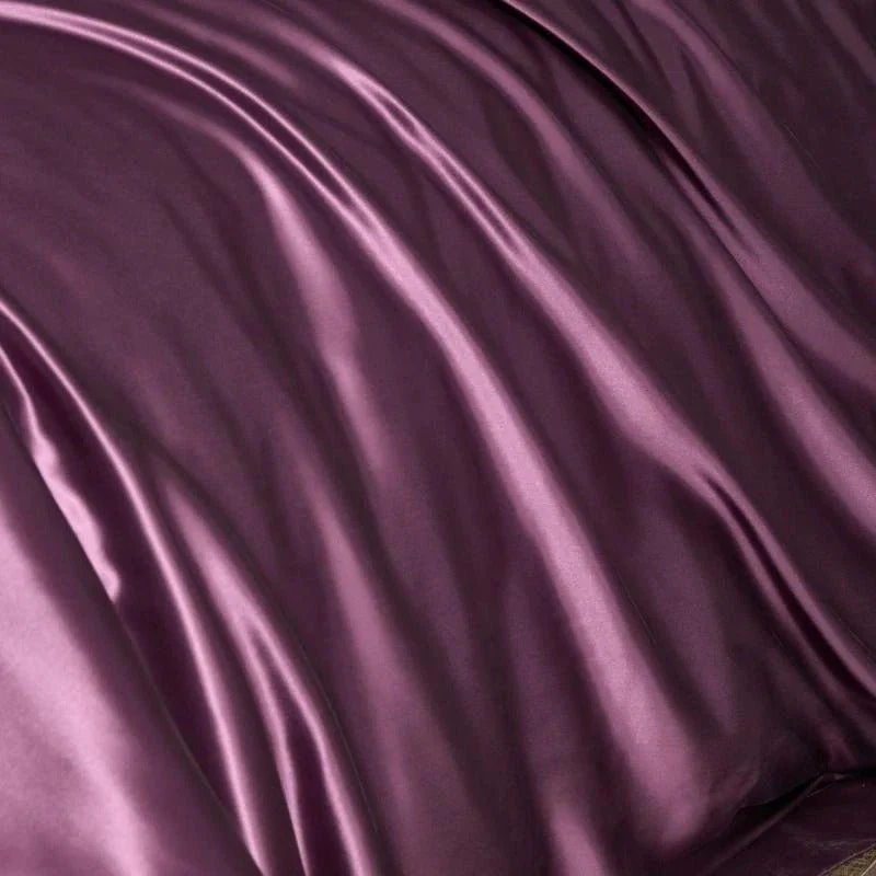 Luxury Pure Mulberry Silk Bedding Set – Eloise Japanese Violet - Image 3
