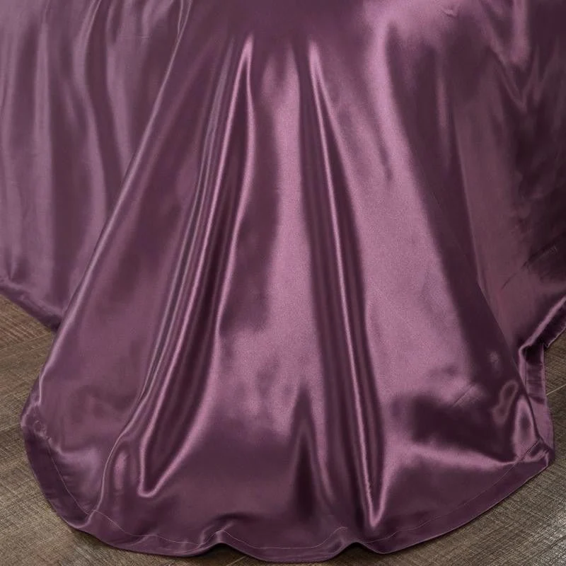 Luxury Pure Mulberry Silk Bedding Set – Eloise Japanese Violet - Image 6