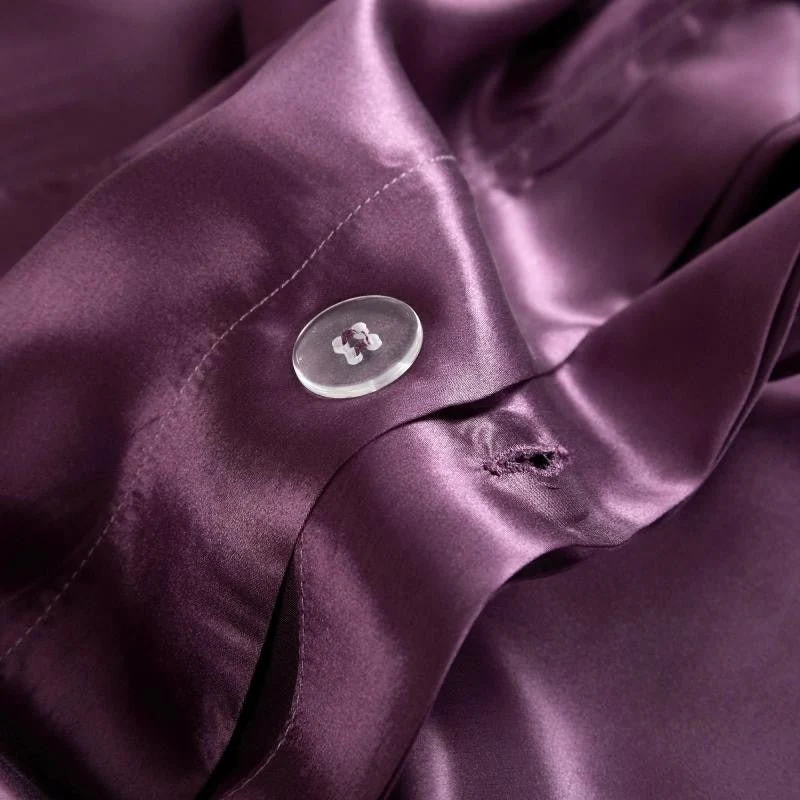 Luxury Pure Mulberry Silk Bedding Set – Eloise Japanese Violet - Image 8