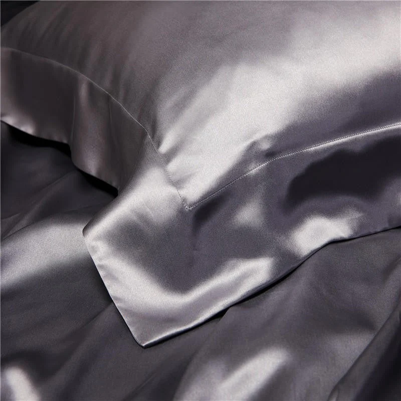 Eloise Quartz Pure Mulberry Silk Bedding Set – Blush Veil - Image 3
