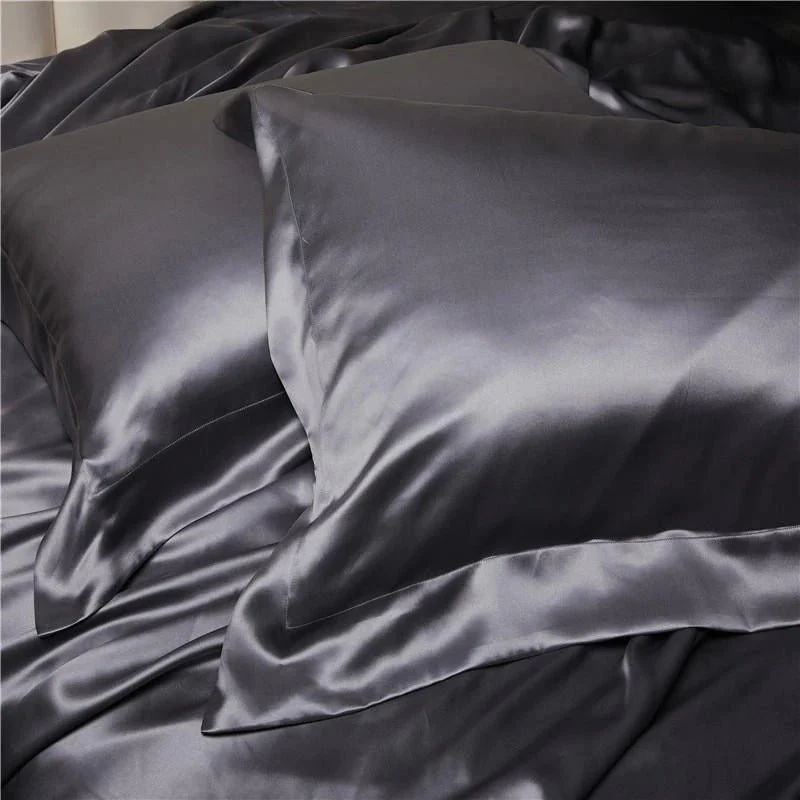Eloise Quartz Pure Mulberry Silk Bedding Set – Blush Veil - Image 4