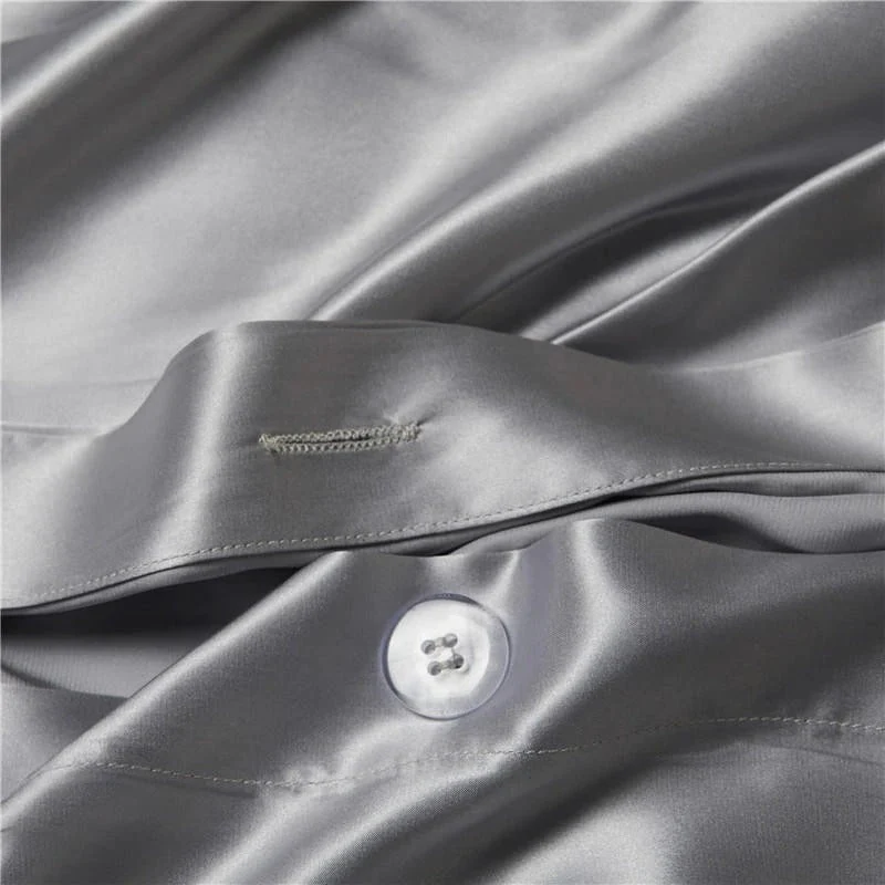 Luxury Pure Mulberry Silk Bedding Set – Eloise Sonic Silver - Image 6