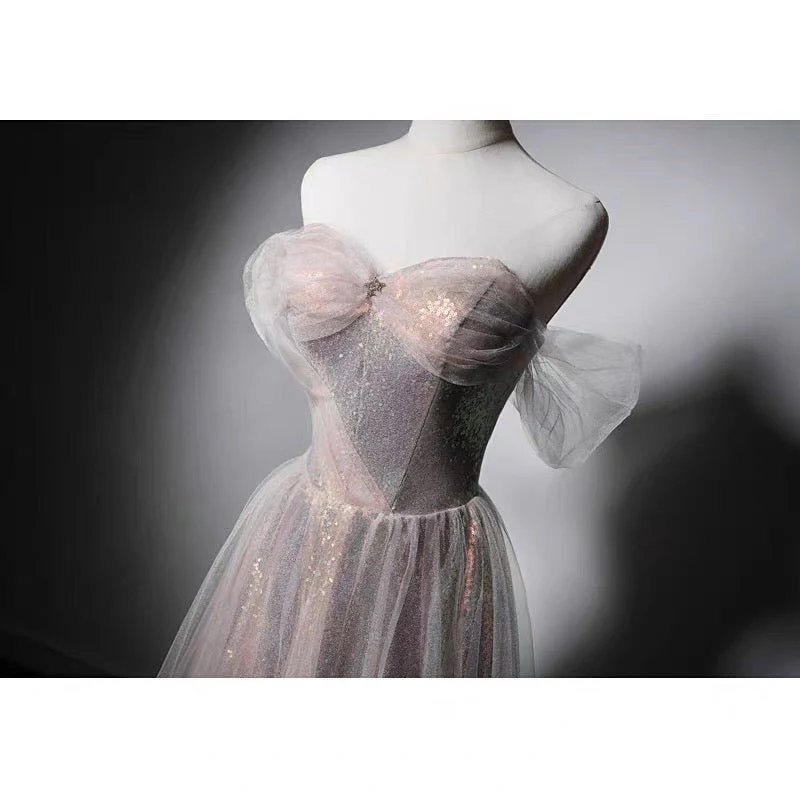 Fairy Princess Style Pink Off-shoulder Prom Dress Plus Size - Image 4