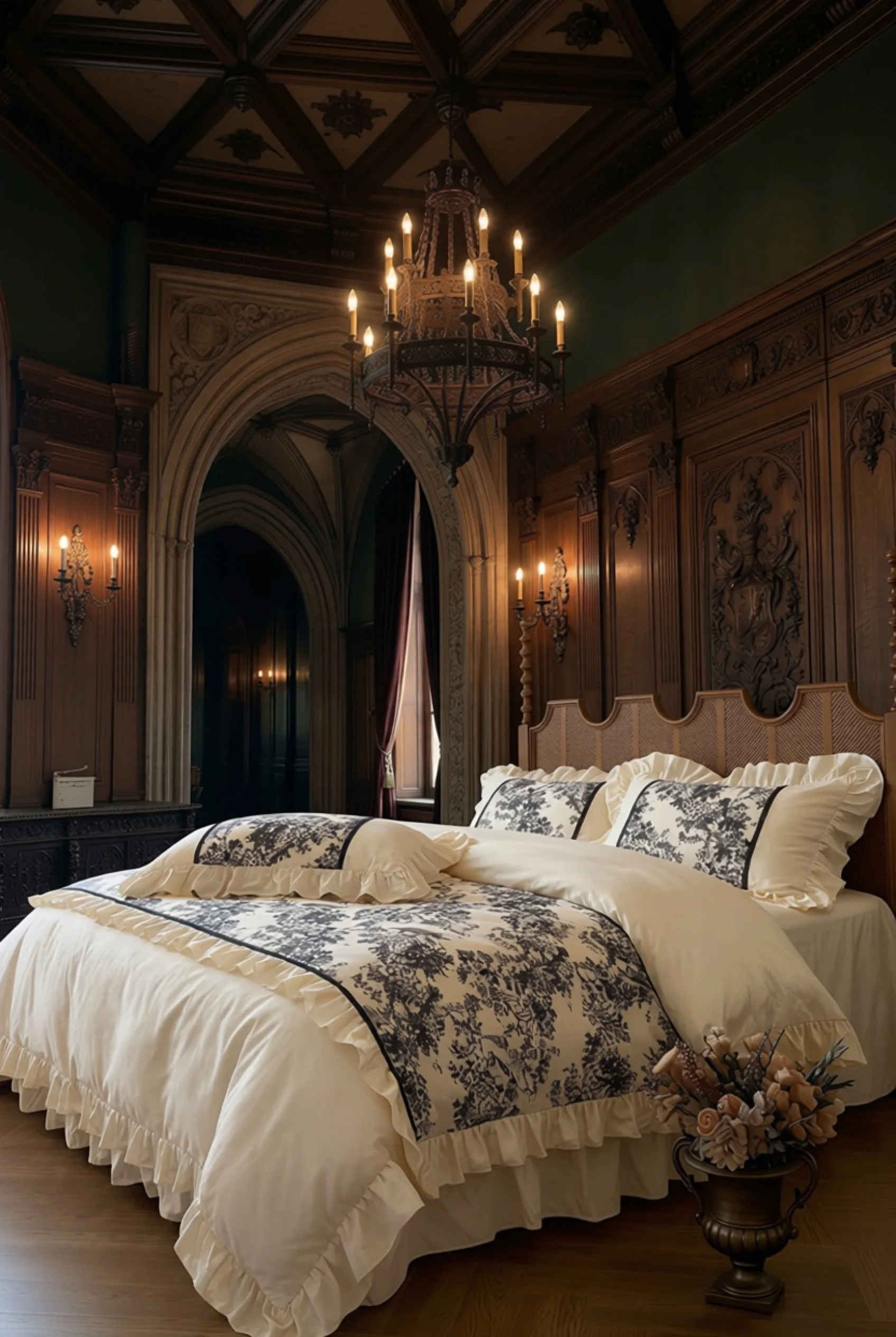 French Rose Garden Retro Bedding Set – Whisper of Bloom - Image 2