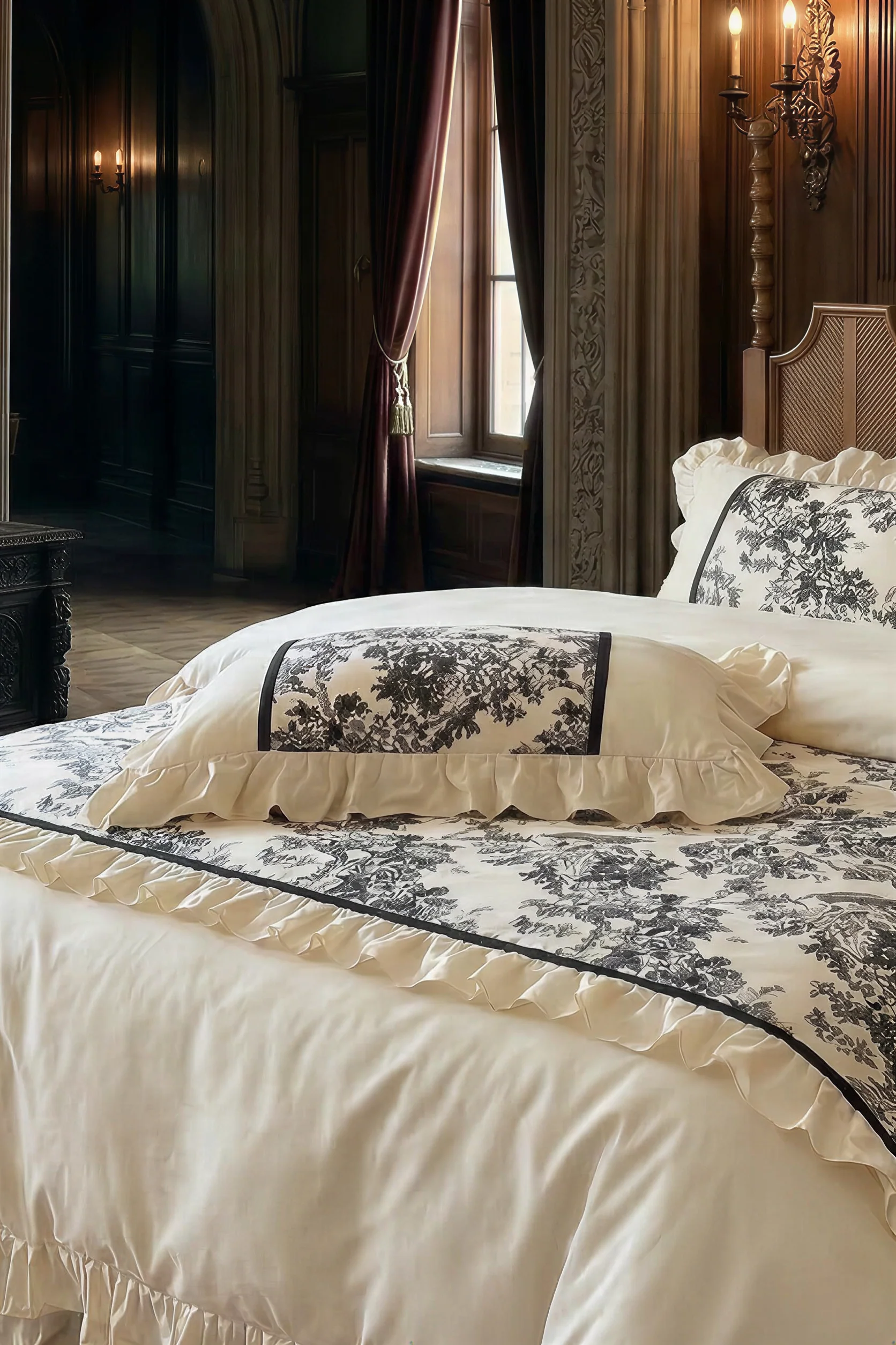 French Rose Garden Retro Bedding Set – Whisper of Bloom - Image 3
