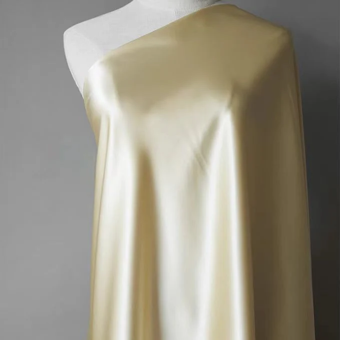 Gold Silk Satin Fabric - Luxurious Sheen - Image 2