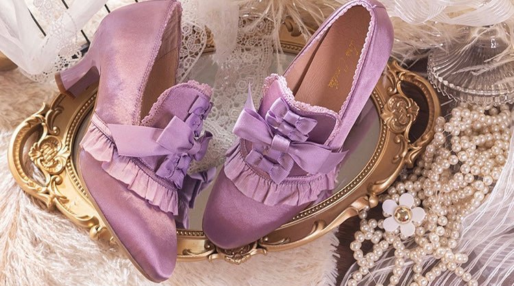 Bridgerton Inspired Golden Regency Heels and Lolita Mules - Lolita Shoes - Image 14