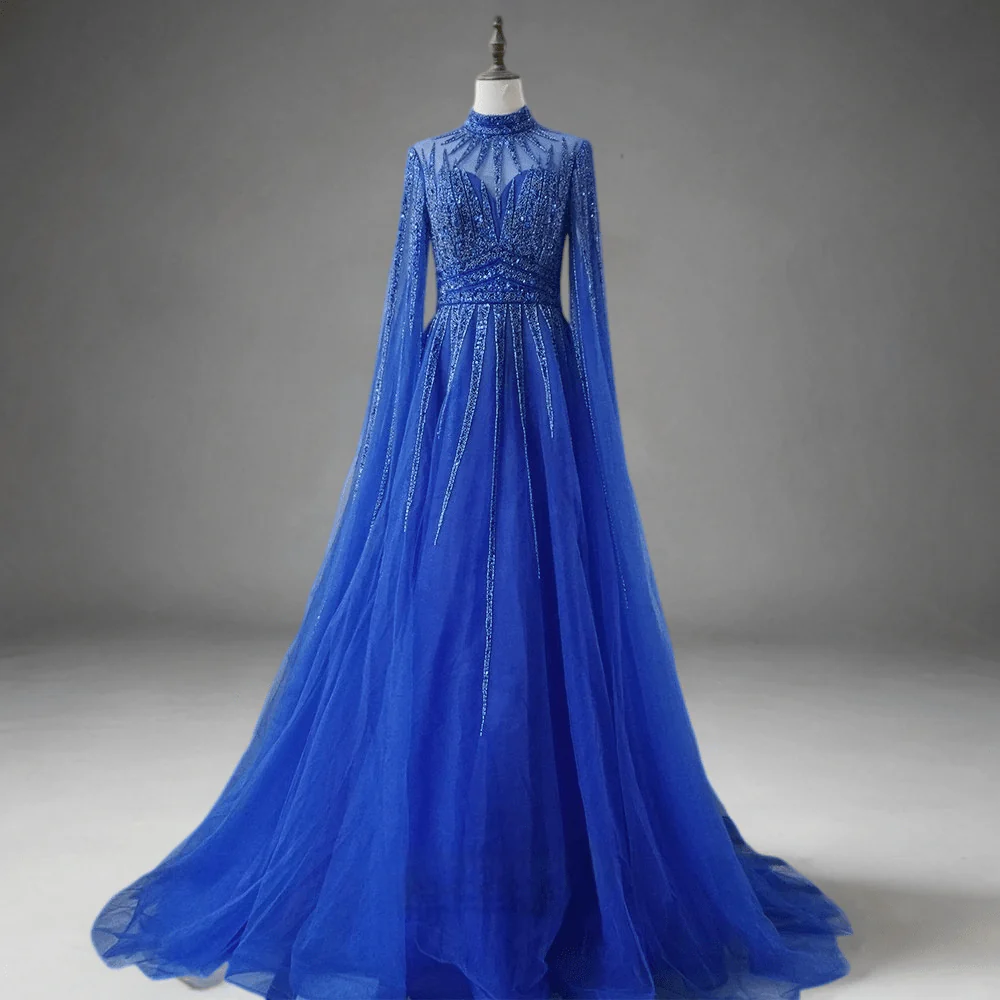 Gothic Green Sequin and Tulle Evening Gown - Pretty Glitter Dress with Dramatic Sleeves Plus Size - Image 3