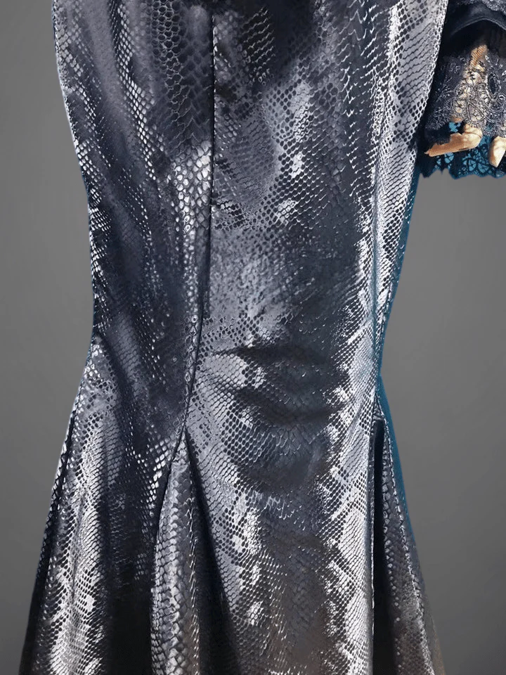 Gothic Lolita Black Dress - Gothic Mermaid Prom Dress with Lolita Blouse Plus Size - Image 10