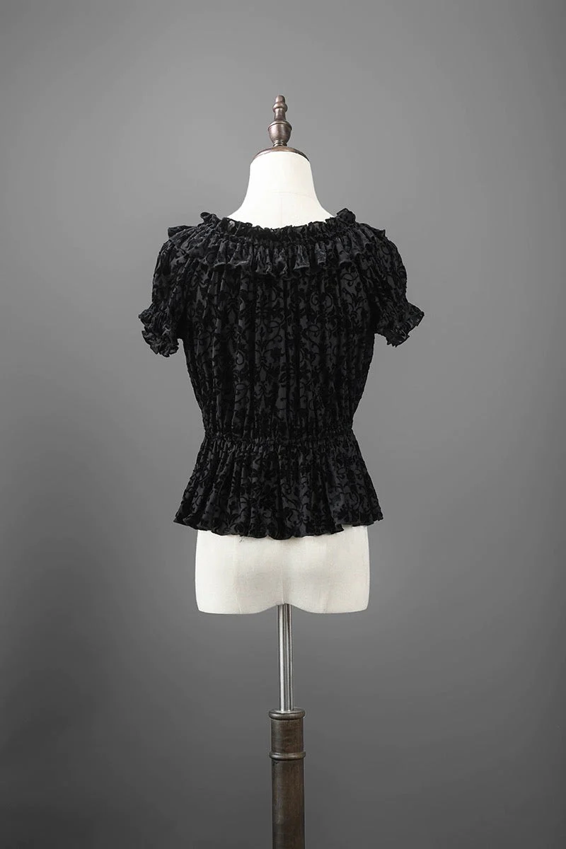 Gothic Lolita Off-Shoulder Black Mermaid Dress with Corset Plus Size - Image 10