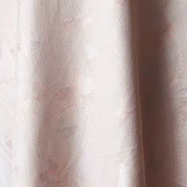 Iridescent Silk Brocade with Butterfly Pattern in Soft Beige - Image 3
