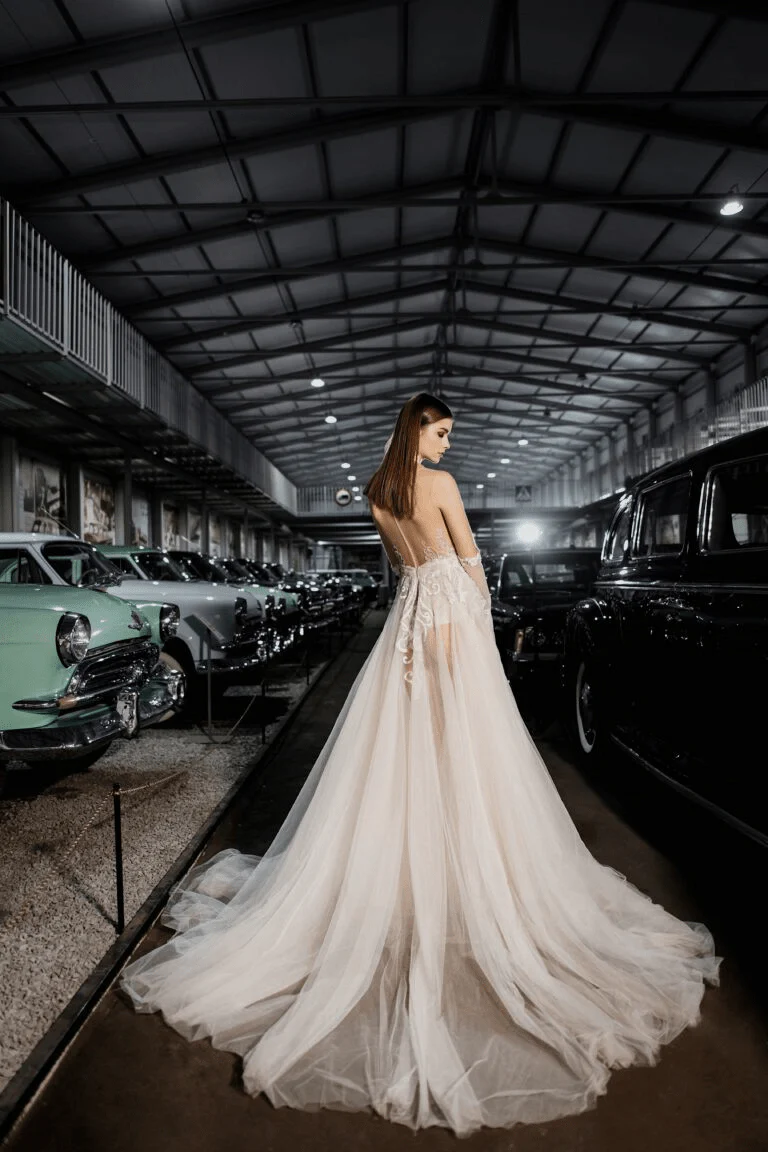 Ivory Sleeveless Ball Gown Wedding Dress - Wedding Dress with Tulle - Floral Applique Dress Plus Size - ISABELLE - Image 2