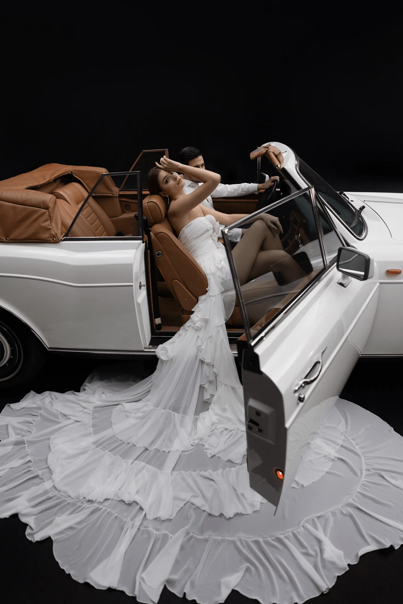Ivory Strapless Wedding Dress and Short Wedding Dress with Elongated Train Plus Size - NINA - Image 5