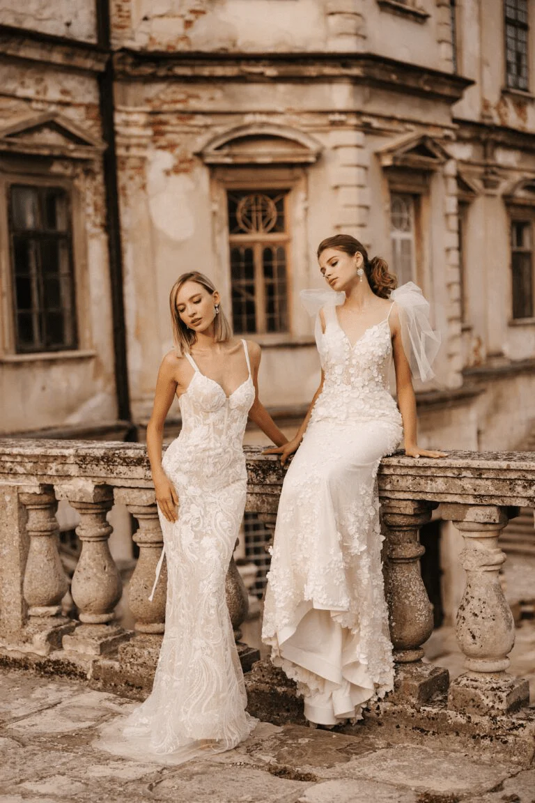 Ivory Tulle Mermaid Wedding Gown - Open Back Mermaid Wedding Dress - Floral Lace Wedding Dress Plus Size - MIRANDA - Image 7