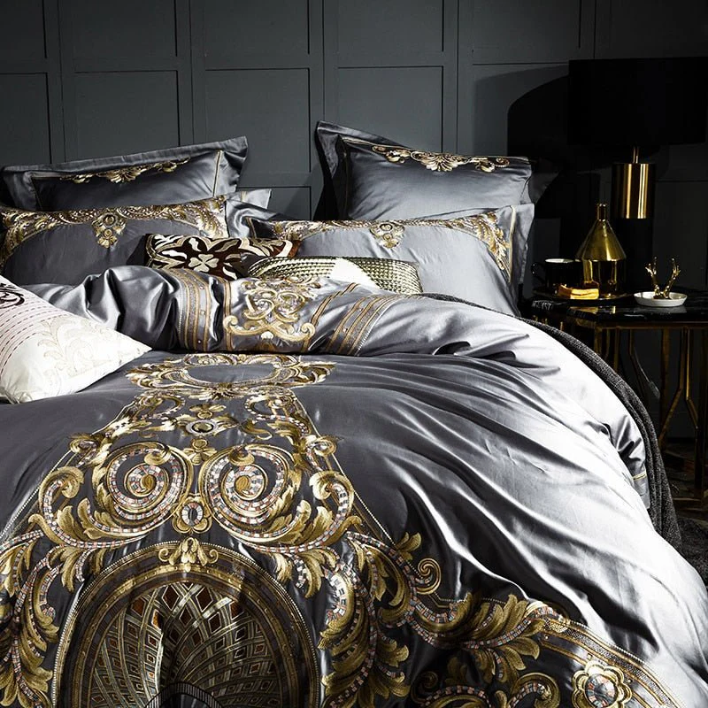 Elizabeth Duvet Cover & Shams in Egyptian Cotton – Classic Ivory Elegance - Image 3