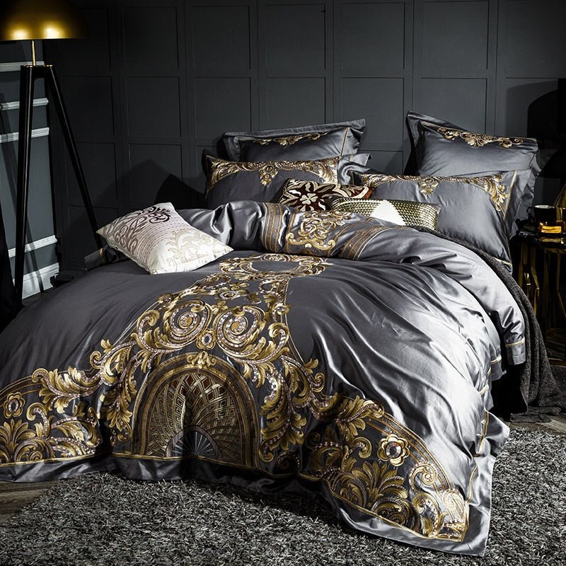Elizabeth Duvet Cover & Shams in Egyptian Cotton – Classic Ivory Elegance - Image 4