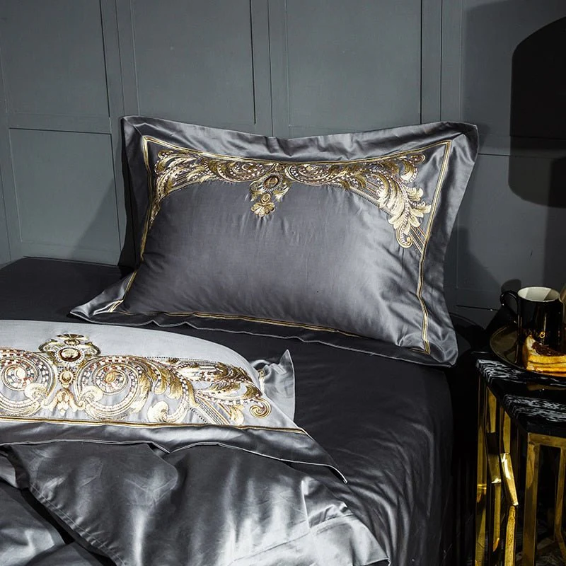 Elizabeth Duvet Cover & Shams in Egyptian Cotton – Classic Ivory Elegance - Image 5