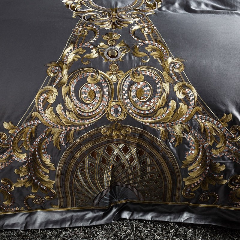 Elizabeth Duvet Cover & Shams in Egyptian Cotton – Classic Ivory Elegance - Image 6