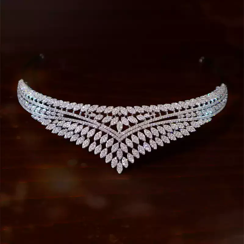 Luxurious Silver Crystal Bridal Crown – Elegant Bridal Headpiece for Wedding - Image 3