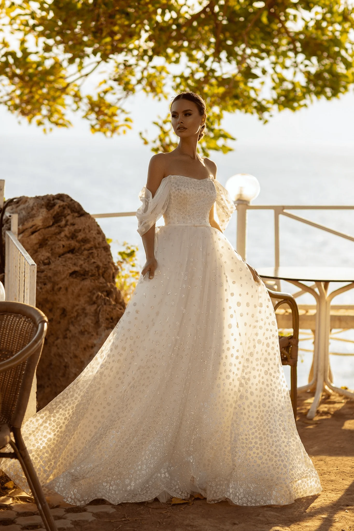 Off Shoulder Wedding Dress - Princess Sparkle Glitter Wedding Dress - Sparkly Strapless Wedding Dress Plus Size