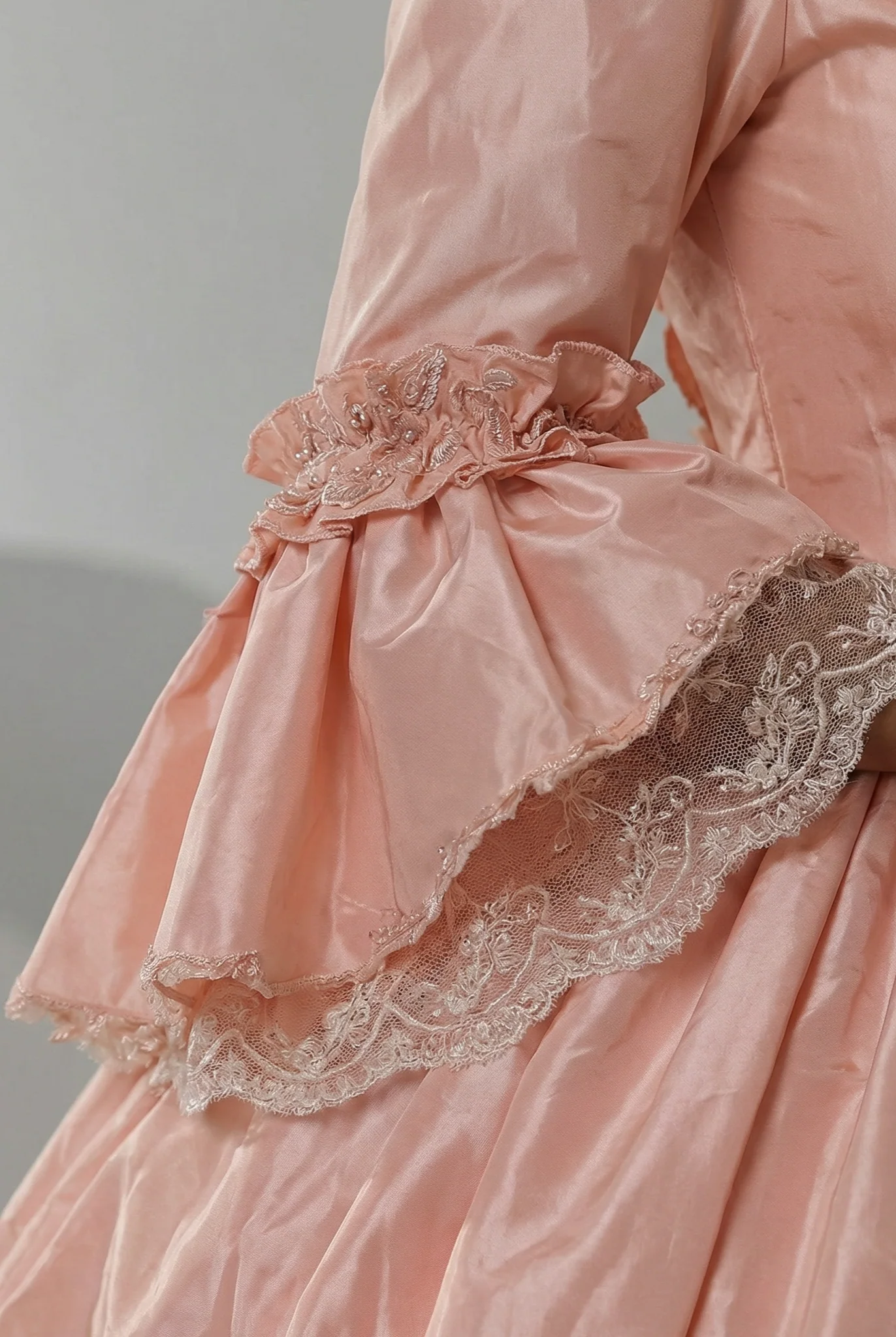 Princess Pink Antique Wedding Dress - Pink Victorian Rococo Ball Gown Baroque dress Plus Size - Image 6