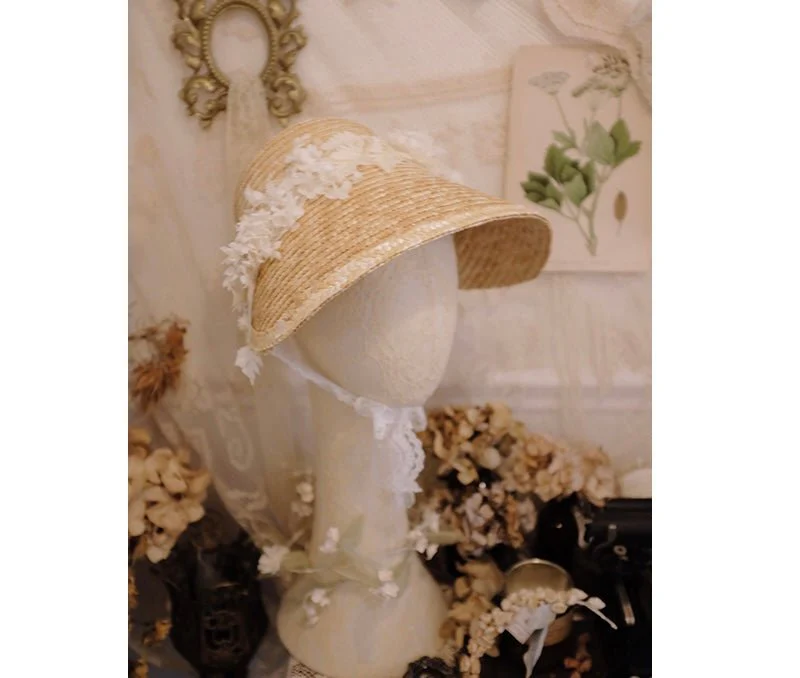 Regency Era Flower Bonnet Inspired By Bridgerton - Vintage Hat - Image 3