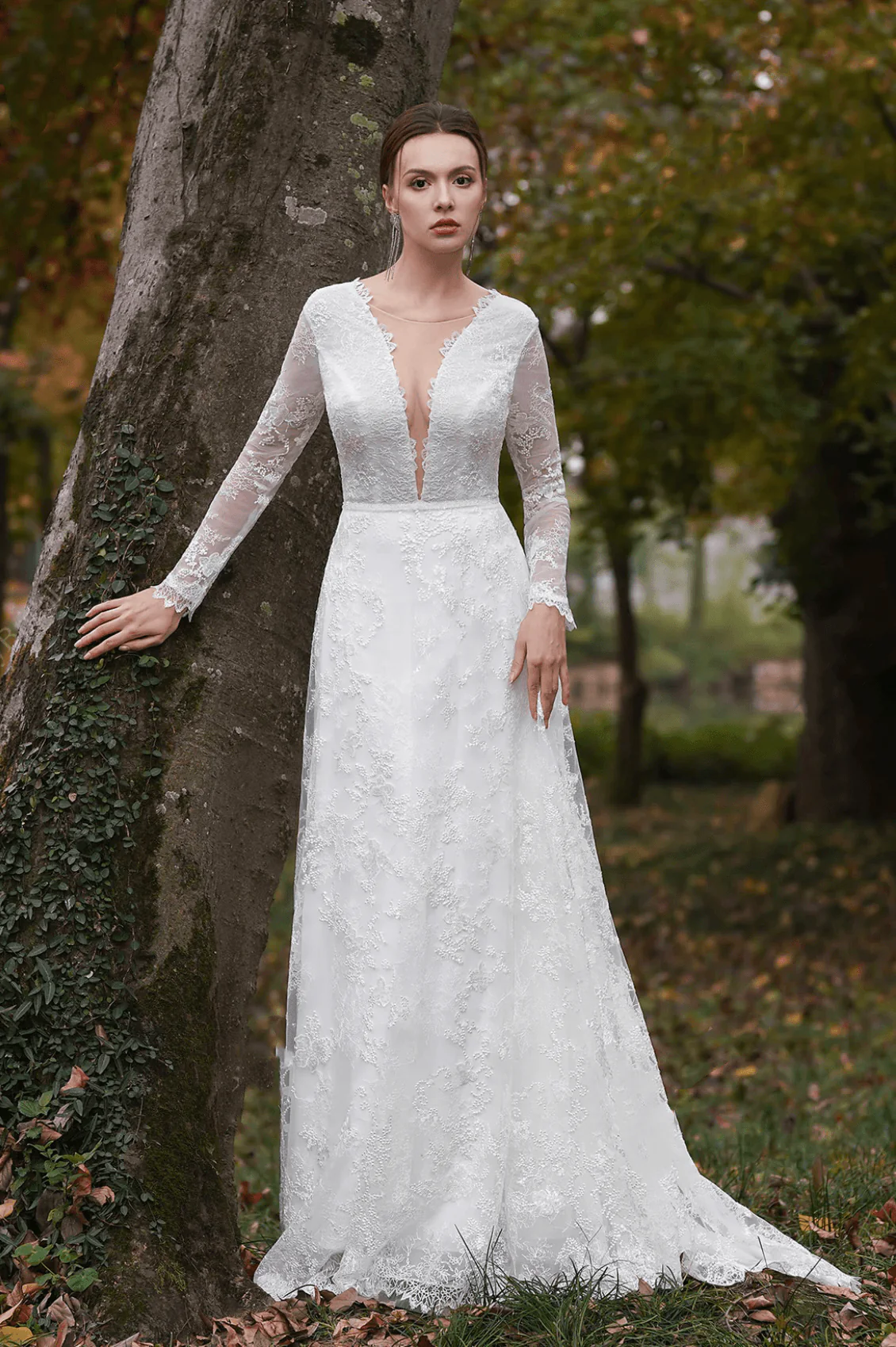 Ripple Patterned Boho Sheath Light Ivory Spaghetti Straps Sweetheart Lace Wedding Dress - Plus Size - Image 3