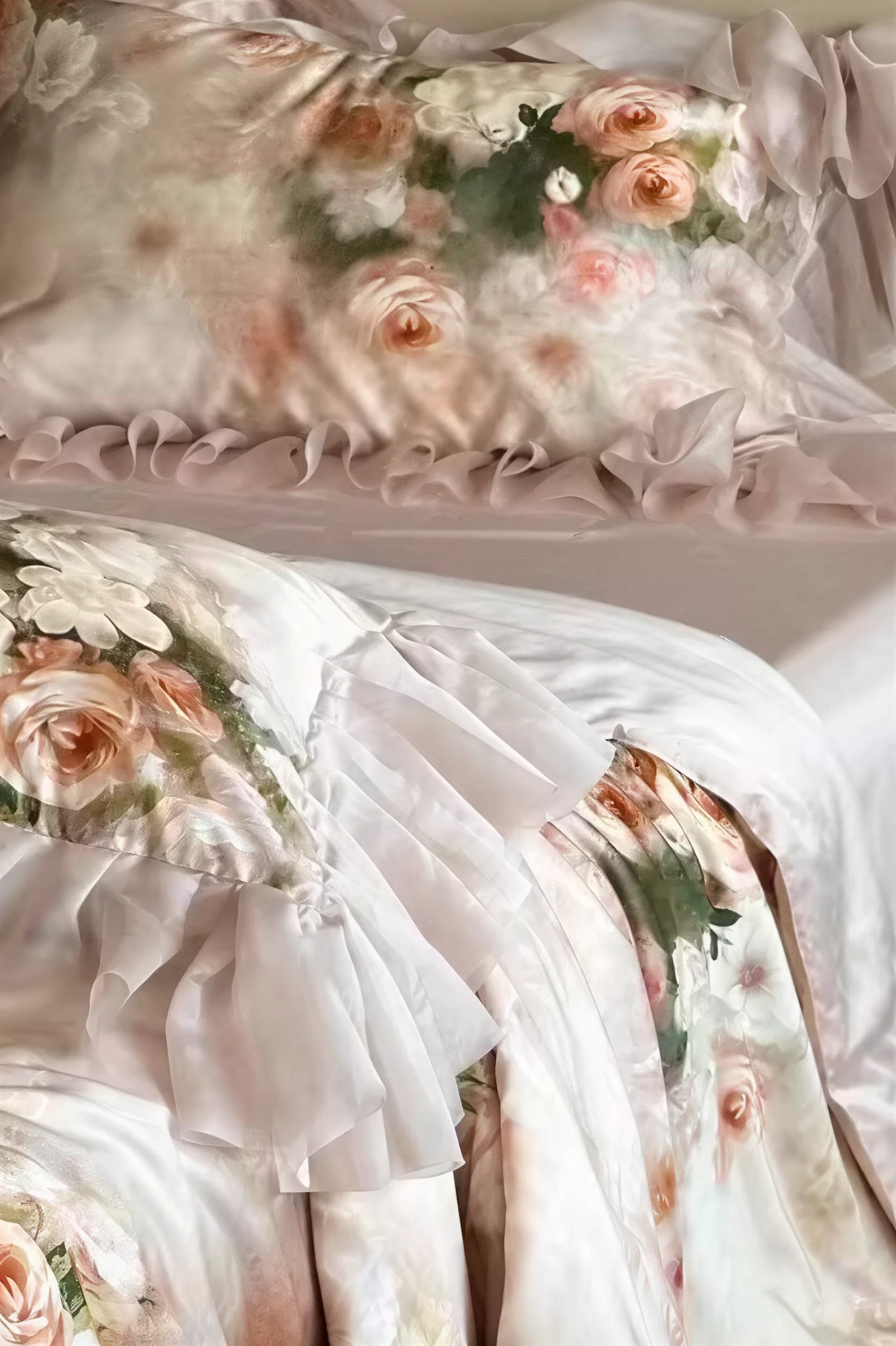 Romantic Vintage Blossom – Tencel-Cotton Bedding Set - Image 4