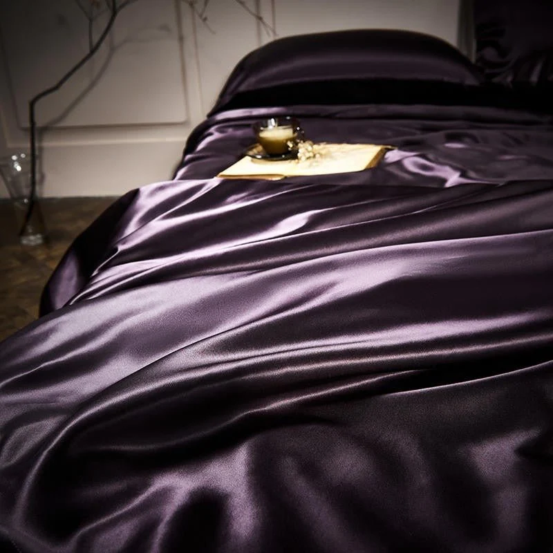 Pure Mulberry Silk Bedding Set – Royalis Purple Luxury - Image 5