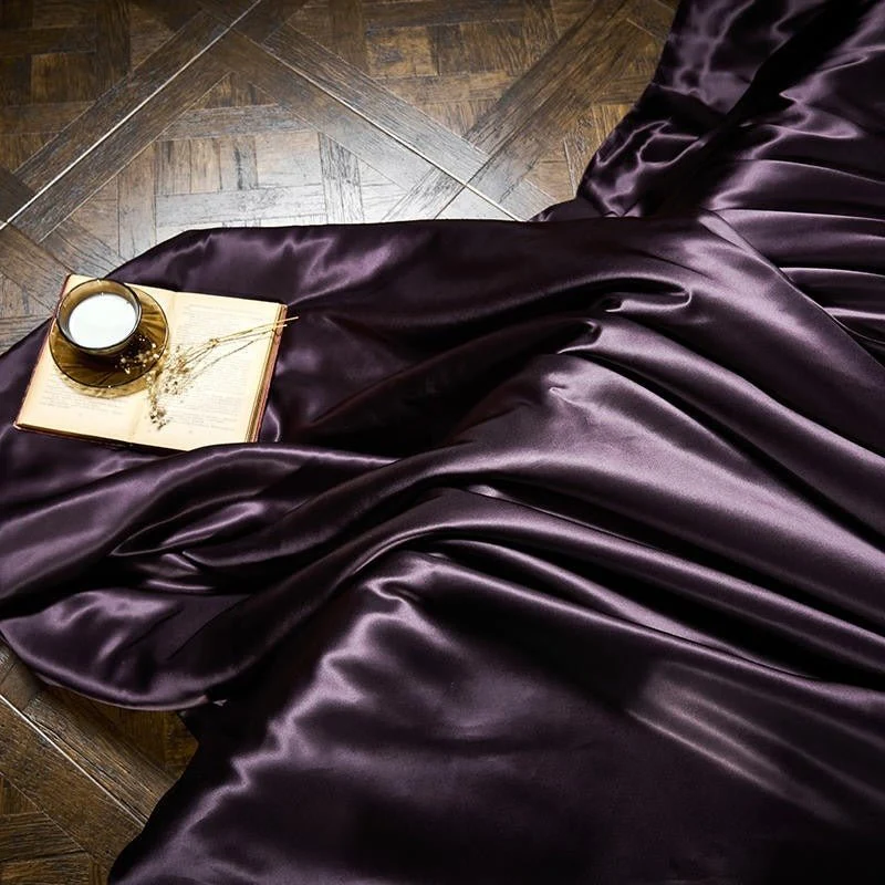 Pure Mulberry Silk Bedding Set – Royalis Purple Luxury - Image 6