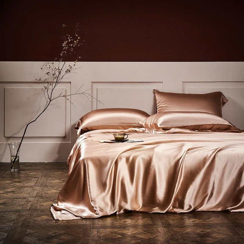 Pure Mulberry Silk Bedding Set – Royalis Rose Gold Luxury