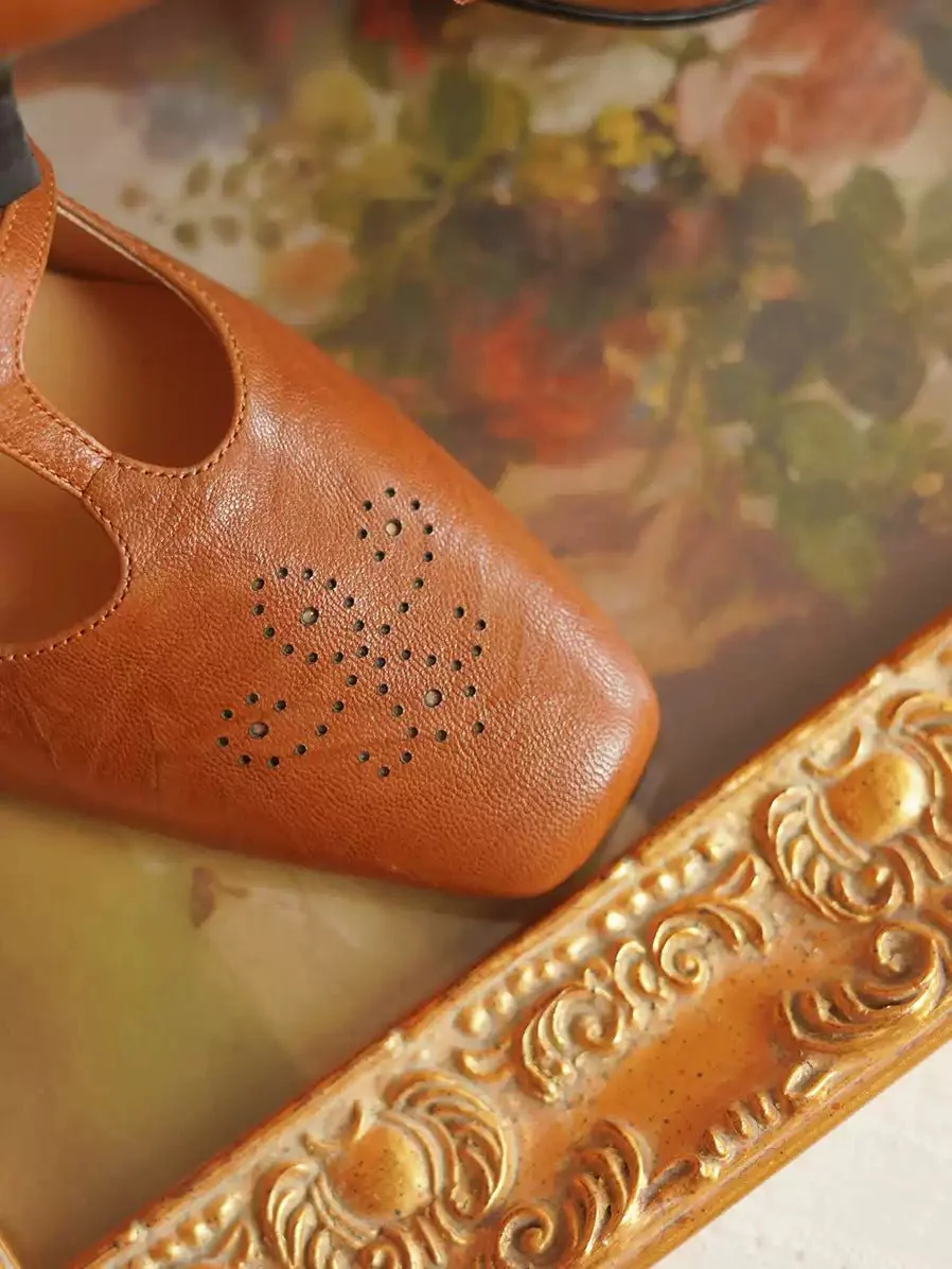 Handmade Vintage-Inspired Mary Jane Leather Heels - Image 4