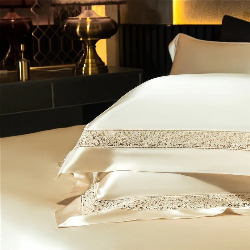 Willa Gold Modern Satin Egyptian Cotton Bedding Set - Image 4