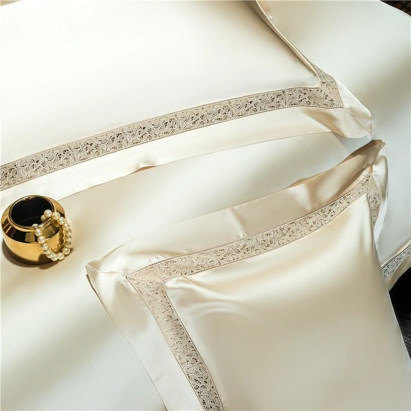 Willa Gold Modern Satin Egyptian Cotton Bedding Set - Image 5